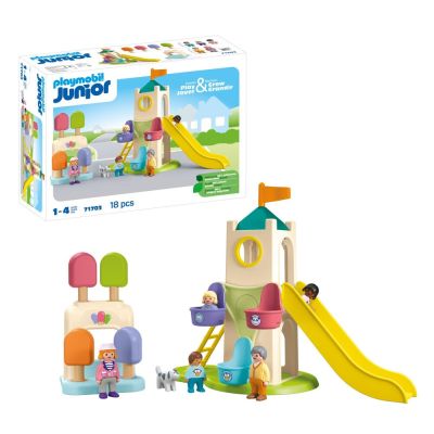 Playmobil Junior - Turn de aventura cu stand de inghetata ARTPM71703