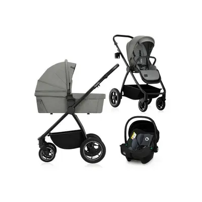 Carucior 3 in 1, Lionelo, Meril, Cu landou de dimensiune XL, Reversibil, Cu scoica auto testata ADAC, Cu accesorii, Pana la 22 kg, Conform cu EN1888-1 EN1888-2, EN1466, Gri BYNLO-MERIL_3IN1_GREY_STONE