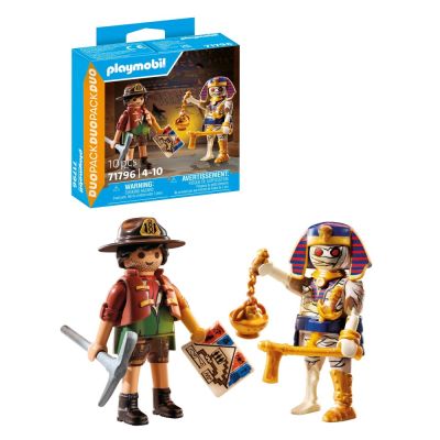 Playmobil - Set 2 figurine Vanator de comori si mumie ARTPM71796