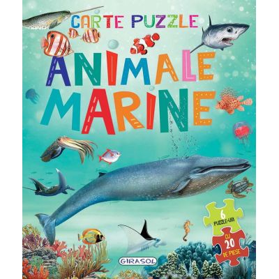 Carte cu 6 puzzle-uri - animale marine