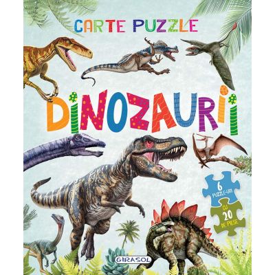Carte cu 6 puzzle-uri - dinozaurii