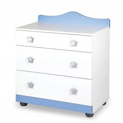Comoda de Infasat Klups PRINCE Alb-Albastru MYK00086516