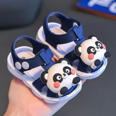 Sandalute bleumarin cu ursulet panda pentru baietei mbtui07