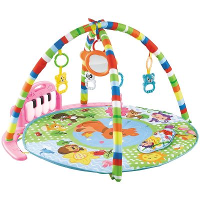 Covoras de joaca cu pian chipolino happy cangaroo pink hubpgrhc02302pi