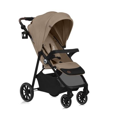 Carucior sport, Lionelo, Emma One, Cu tavita, Suport pahar, Plasa de tantari, Roti EVA, Maner reglabil, Pana la 22 kg, 6 luni+, Conform cu EN1888-1, Bej BYNLO-EMMA_ONE_BEIGE_SAND