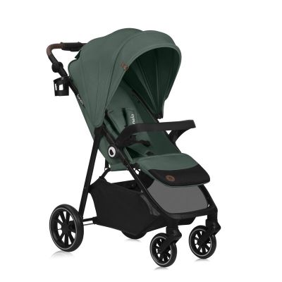 Carucior sport, Lionelo, Emma One, Cu tavita, Suport pahar, Plasa de tantari, Roti EVA, Maner reglabil, Pana la 22 kg, 6 luni+, Conform cu EN1888-1, Verde BYNLO-EMMA_ONE_GREEN_FOREST