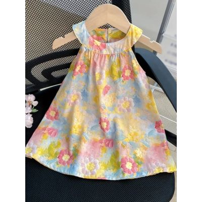 Rochita pentru fetite cu imprimeu floral pastelat mdtu88-r2