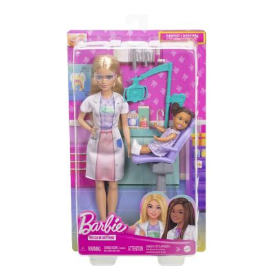 BARBIE SET DE JOACA PAPUSA BARBIE BLONDA FACE CARIERA STOMATOLOG VIVMTJCR71_JCR74