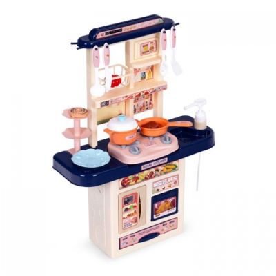 Bucatarie pentru copii cu sunete si accesorii ecotoys 65t-1 - bleumarin edeedi65t-1