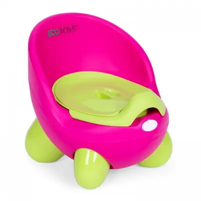 Olita pentru copii, insertie detasabila, picioare antiderapante ecotoys pp112 - roz-verde edeedipp112red