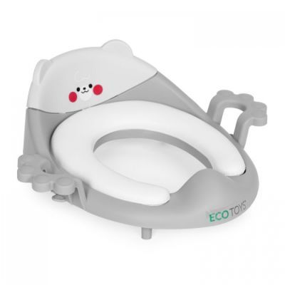 Reductor toaleta cu manere pentru copii ecotoys pp104 - gri edeedipp104grey