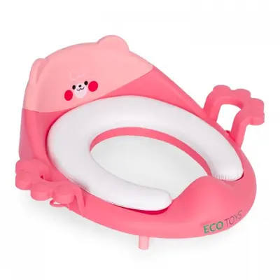 Reductor toaleta cu manere pentru copii ecotoys pp104 - roz edeedipp104pink