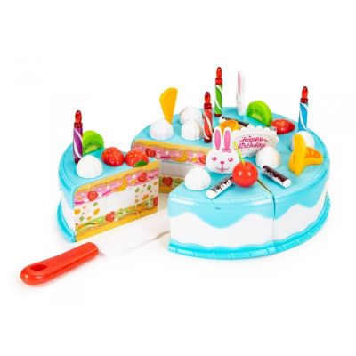 Set tort aniversar cu accesorii, 76 de elemente, ecotoys hc429509 edeedihc429509