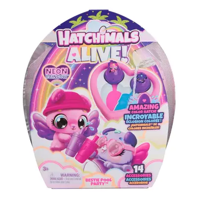 HATCHIMALS ALIVE NEON RAINBOW SET PETRECERE LA PISCINA VIV6072786