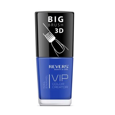 Lac de unghii Vip, 3D, Revers, albastru inchis, mat, 12 ml, Nr 082 - intens