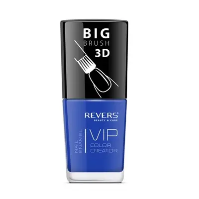 Lac de unghii Vip, 3D, Revers, albastru inchis, mat, 12 ml, Nr 082 - intens