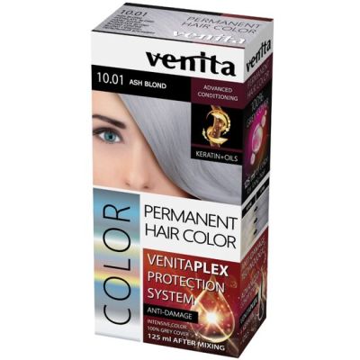 Vopsea de par permanenta, Venita Plex, 125 ml, Nr 10.01, Blond Cenusiu, 125ml