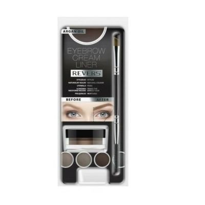 Kit pentru machiajul sprancenelor, Cream Liner, Revers, Maroniu