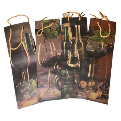 Pungi de cadou, pentru sticle, set de 12 buc