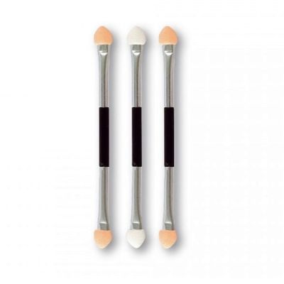 Set 3 bucati Aplicator dublu pentru fard de pleoape, Top Choice