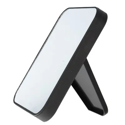 Oglinda cosmetica, plastic, neagra, cu picior, Top Choice 85062, 15 x 11 cm
