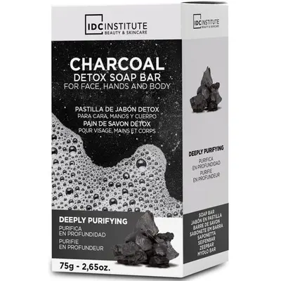 Sapun solid de detoxifiere cu carbon activ IDC institute 99612, 75 g