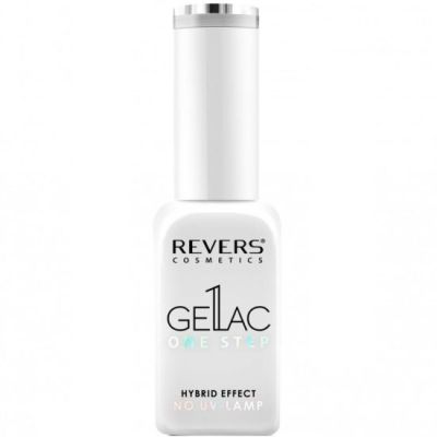 Lac de unghii Gellac 1 Step, Hybrid Effect, Non UV, Revers, 01 Alb mat, 10 ml