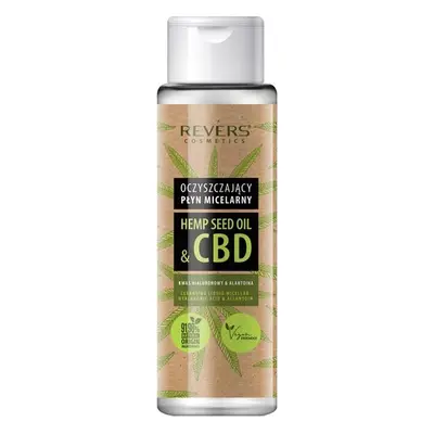 Apă micelara demachianta cu ulei natural de c&acirc;nepă cu CBD, 100% vegan, Revers, 400 ml