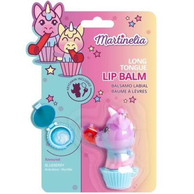 Balsam de buze cu aroma de afine Unicorn Tongue, pentru copii, Martinelia, 79001BLC