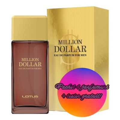 Set 4 Apa de parfum Million Dollar, Revers, pentru barbati, 100 ml + Tester 100 ml GRATUIT