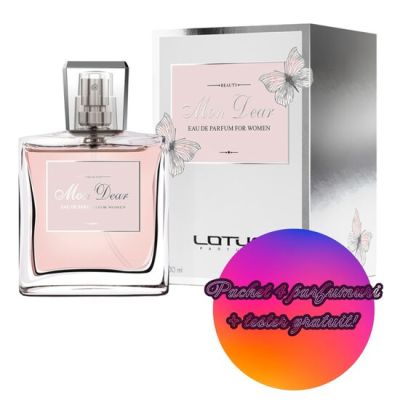 Set 4 Apa de parfum Mon Dear Lotus Revers, Femei, 100 ml + Tester 100 ml GRATUIT