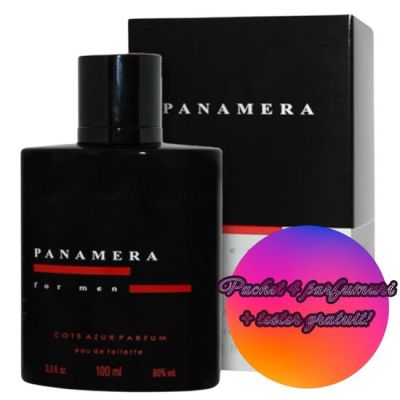 Set 4 Apa de toaleta Panamera Black , barbati, Cote D´Azur, 100 ml + Tester GRATUIT