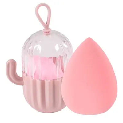 Burete machiaj, pentru aplicarea fondului de ten, Blender, stil lacrima Top Choice 38419, cu cutie depozitare