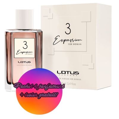 Pachet 4 Apa de parfum 3 Expression, Revers, Femei, 100ml  + Tester
