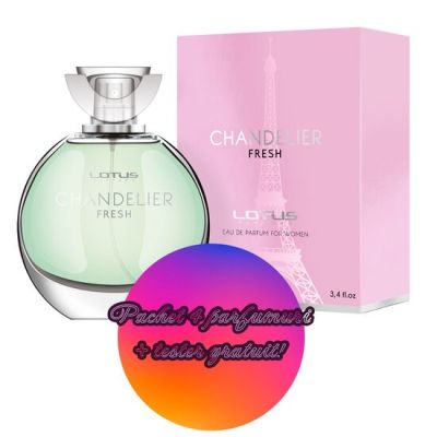 Promo 4 Apa de parfum Chandelier Fresh, Revers, Femei, 100ml + Tester