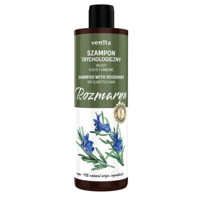 Sampon tricologic cu extract de Rozmarin pentru par uscat si fragil, Venita, 300ml