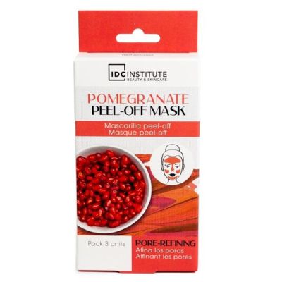 Set 3 Masti faciale cu extract de rodie peel-off IDC Institute 90104, 3x3 g