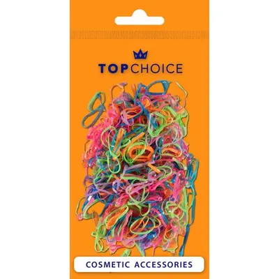 Set 500 elastice silicon multicolor Top Choice 26935