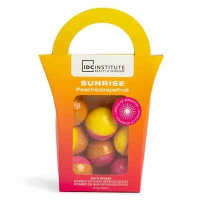 Set 8 bile efervescente de baie Sunrise, IDC Institute 99025, 8 x 15g