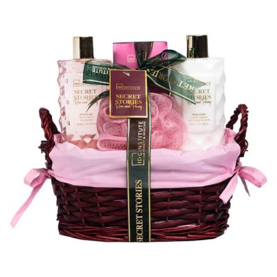 Cos cu 4 produse de ingrijire Trandafir si Bujor Secret Stories, IDC Institute 44081, 750 ml