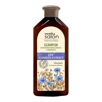 Sampon pentru par deteriorat si casant cu extract de seminte de in, Venita Herbal, 500ml