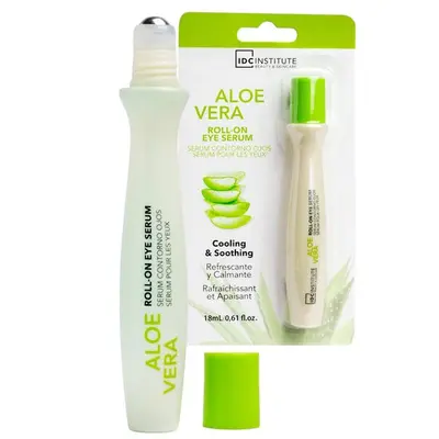 Ser roll-on revigorant si calmant cu aloe vera pentru ochi IDC Institute 68041, 18 ml