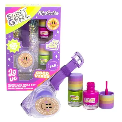 Set ceas, lac de unghii si luciu de buze  Super Girl Martinelia 44056