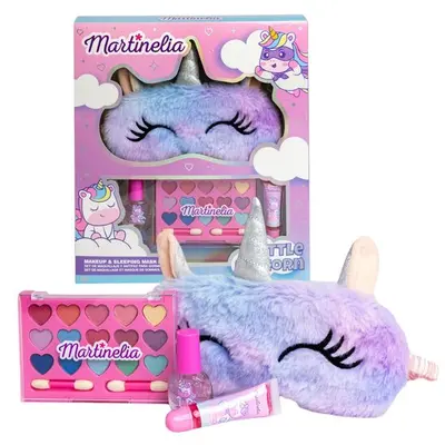 Set cosmetice pentru fetite si masca de dormit, Little Unicorn , 12024, Martinelia