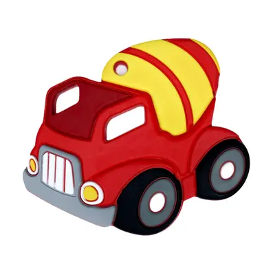 Jucarie pentru dentitie din silicon, Coccorito, Basculanta rosie