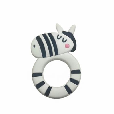 Jucarie pentru dentitie din silicon, Coccorito, Zebra
