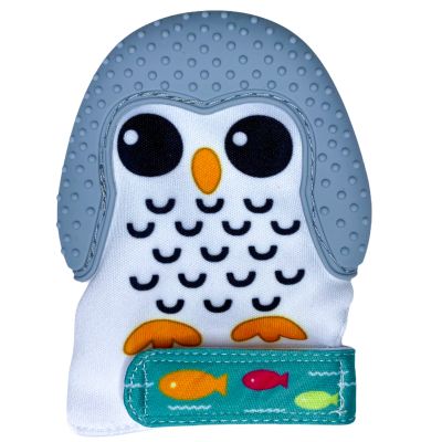 Manusa pentru dentitie din silicon - pinguin gri