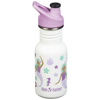 Sticla din otel inoxidabil cu capac sport, Klean Kanteen, Kid Classic Narrow, 355ml, Mermaids