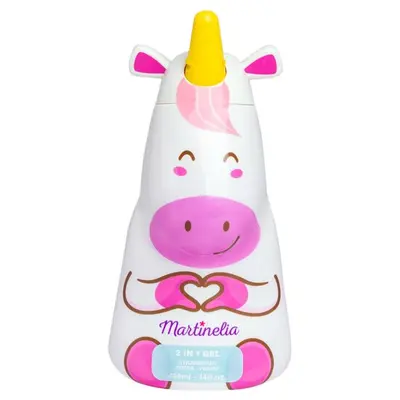 Gel de duș și șampon 2 &icirc;n1 Little Unicorn, Martinelia, 91029, 414ml