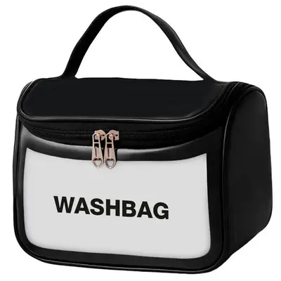 Gentuta cosmetica impermeabila, unisex, WashBag Top Choice 99557, negru